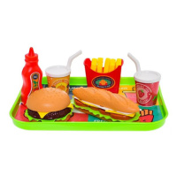 Fast Food set potravin a nápojů 6ks s podnosem 26x19cm