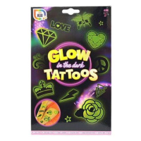 Glow tetování svítící ve tmě 2 listy