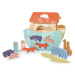 Dřevěná Noemova Archa Little Noah's Ark Tender Leaf Toys a 6 párů zvířat od 24 měsíců