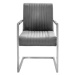 LuxD Konzolová židle Boss, šedý samet