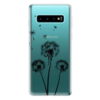 iSaprio Three Dandelions - black pro Samsung Galaxy S10