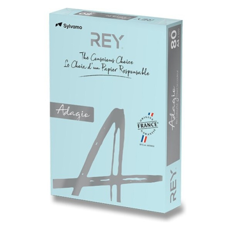 Barevný papír Rey Adagio intenzivní sytost, 500 listů, výběr barev stř. modrá