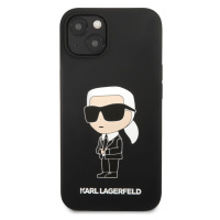 Zadní kryt Karl Lagerfeld Liquid Silicone Ikonik NFT pro Apple iPhone 13, černá