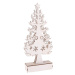 Vánoční dřevěná LED dekorace Stromek bílá, 32 x 15 cm