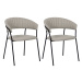 KARE Design Béžová polstrovaná jídelní židle Belle (set 2 kusů)