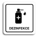 Accept Piktogram "dezinfekce V" (80 × 80 mm) (bílá tabulka - černý tisk)