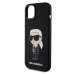 Pouzdro Karl Lagerfeld Liquid Silicone Ikonik NFT iPhone 15 Plus černé Černá