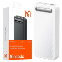 Mcdodo Powerbanka 20000MAH S 3X Usb Usb-c Displejem 22,5W Usb-c Kabel