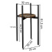 TZB Stojan na květiny TORRE RUSTIC 60 cm hnědý/černý