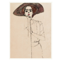 Obrazová reprodukce Brunette Woman, Egon Schiele, 30 × 40 cm