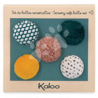 Senzorické míčky pro rozvoj smyslů miminka Stimuli Kaloo 5 druhů měkkých míčků od 0 měsíců