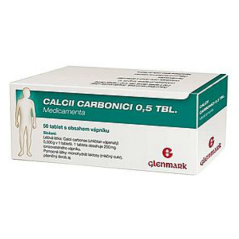 CALCII CARBONICI 0,5 TBL. MEDICAMENTA  50x0.5GM Tablety Glenmark