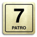 Accept Piktogram "7 patro" (80 × 80 mm) (zlatá tabulka - černý tisk)