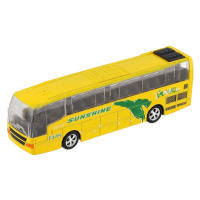 Autobus kovový se světlem a zvukem 16 cm žlutý