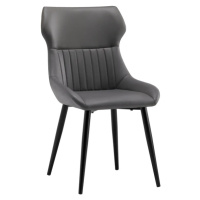 Tempo Kondela Jídelní židle SAGARA - tmavě šedá/černá + kupón KONDELA10 na okamžitou slevu 3% (k