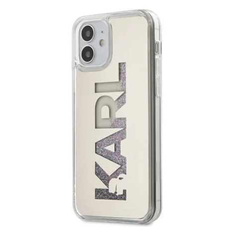 Kryt Karl Lagerfeld KLHCP12SKLMLGR iPhone 12 mini 5,4" silver hardcase Mirror Liquid Glitter Kar