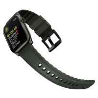 UNIQ Linus AiroSoft silikonový řemínek Apple Watch 49/46/45/44/42mm zelený