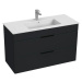 Koupelnová skříňka s umyvadlem Jika Cube 100x43x62,2 cm antracit mat H4536521763521