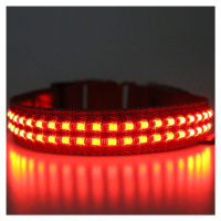 Reedog luminous USB svíticí obojek pro malé, střední a velké psy - červená - S