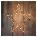 Konstsmide Christmas LED kovová hvězda s časovačem, stříbro