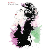 Ilustrace Fashion girl in sketch-style, Verlen4418, 30 × 40 cm