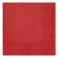 PAW Papírové ubrousky - Červené 33 x 33 cm