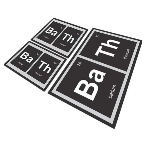 Černé koupelnové předložky v sadě 3 ks 60x100 cm Barium – Foutastic