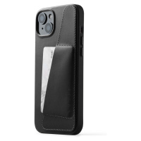 Mujjo Full Leather Wallet pouzdro iPhone 15 Plus černý