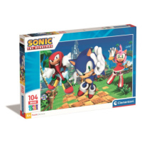 Clementoni - Puzzle 104 maxi Sonic