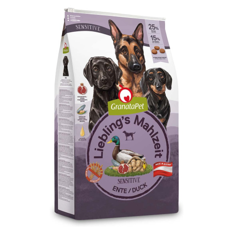 GranataPet Liebling's Mahlzeit Sensitive s kachním masem 2 × 10 kg