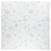 Vánoční ubrus na stůl | GOLD SNOW | ve zlatých sněhových vločkách bílá | 130x180 cm | 978795