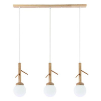 ACA Lighting závěsné svítidlo 3XE14 FLORESTA dřevo 80X15XH180CM EF93573P