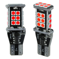 Auto LED žárovka T15 W16W 24 SMD 2835 CANBUS RED