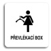 Accept Piktogram "převlékací box IV" (80 × 80 mm) (bílá tabulka - černý tisk bez rámečku)