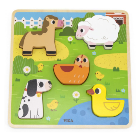 Dřevěné puzzle Viga 44662 farma