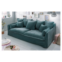 LuxD 23960 Designová sedačka Eden 210 cm petrol zelená / samet