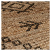 Flair Rugs koberce Kusový koberec Printed Jute Rowen Natural/Black - 200x290 cm