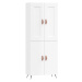 vidaXL Skříň highboard lesklá bílá 69,5 x 34 x 180 cm kompozitní dřevo