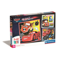 Clementoni - Puzzle 3x48 Square Disney Cars glow racers