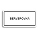 Accept Piktogram "SERVEROVNA" (160 × 80 mm) (bílá tabulka - černý tisk)