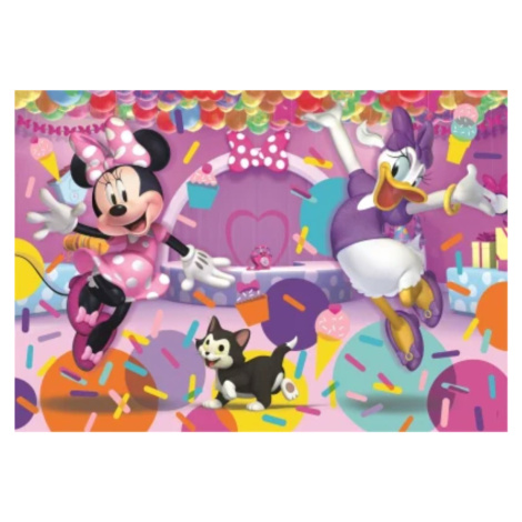 CLEMENTONI Puzzle Minnie a Daisy na oslavě SUPER 104 dílků