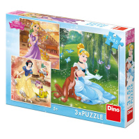 Puzzle 3x55 Princezny Volné odpoledne