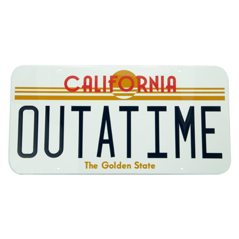 Plechová cedule Back to the Future - OutaTime, ( x  cm) ABY STYLE