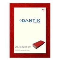 DANTIK rámeček 29,7 × 42, RETRO červený plexi čiré