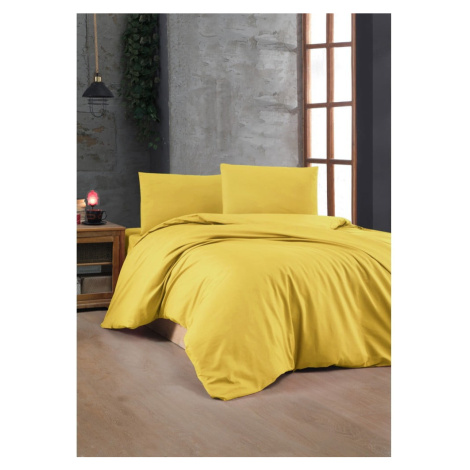 Žluté povlečení na dvoulůžko z bavlny Renforcé 200x200 cm – Mijolnir