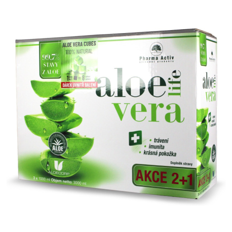 Pharma Activ AloeVeraLife 3x1000 ml + Aloe Vera Cubes 10g