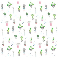 Ilustrace Houseplants and cacti, Laura Irwin, (40 x 40 cm)