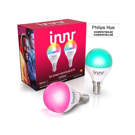 Innr Chytrá LED mini žárovka E14 Colour, tvar kapka, kompatibilní s Philips Hue, 2 ks Innr Lighting