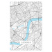 Mapa London white, (26.7 x 40 cm)