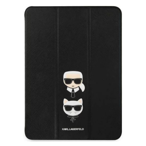 Pouzdro Karl Lagerfeld KLFC12OKCK iPad 12.9" Pro 2021 Book Cover black Saffiano Karl &Choupette 
